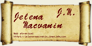 Jelena Mačvanin vizit kartica